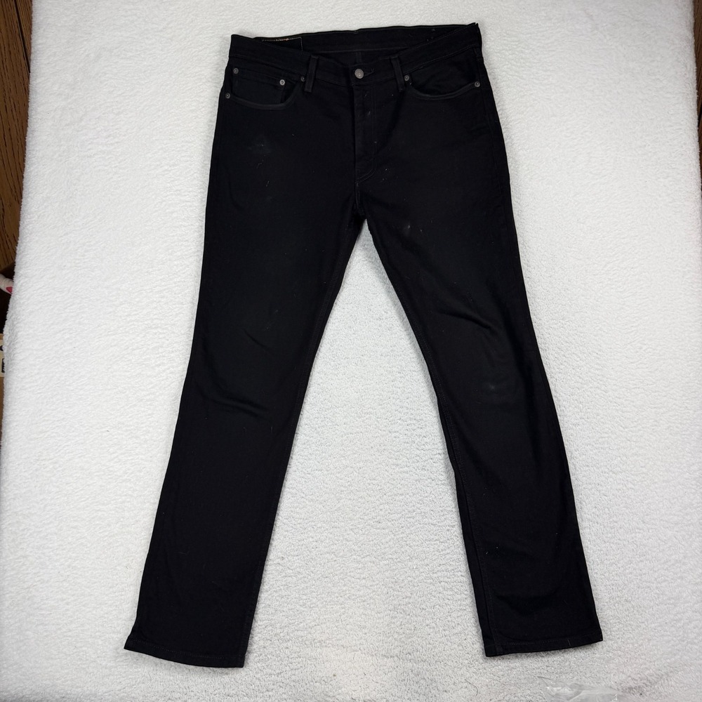 Levi's 511 Slim Fit Jeans Mens 36x32 (35x30) Black Stretch Denim Pants Work